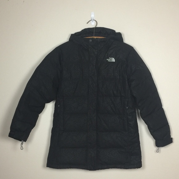girls black northface coat